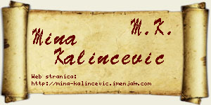 Mina Kalinčević vizit kartica